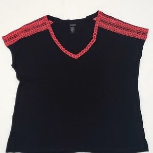 Torrid Tops - Embroidered Dolman Tee Torrid Tops - Embroidered Dolman Tee